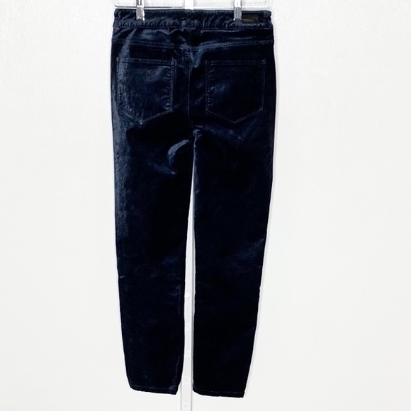 PAIGE | Blue Velvet Cotton/Rayon/Spandex Button-Fly Hoxton Ankle Peg Jeans/Pants - Picture 9 of 15